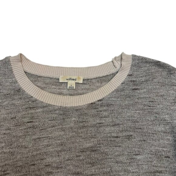 𝅺aritzia Wilfred Beri Grey Long Sleeve Top Textured Size S - Picture 6 of 8